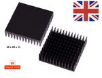 40 x 40 x 11mm Black Aluminium Heatsink Heat Sink Radiator Cooling For Chip IC
