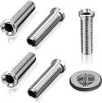 5 Pieces Sink Basket Screw 45mm Strainer Waste Threaded Screw Connector Stainle