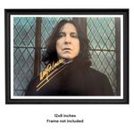 Alan Rickman Hand Signed Professor Snape Harry Potter 12x8 Photo COA PSA QO Card