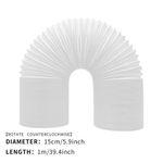Portable Air Conditioner Exhaust Hose – 15cm / 5.9" Diameter – 1m Length
