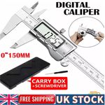 6” 150mm Stainless Steel Vernier Caliper Digital Micrometer Guage Ruler Tool