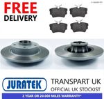 For Vauxhall Vivaro 1.6 CDTi 2014-2019 Rear Brake Discs and Pads Set ABS Bearing