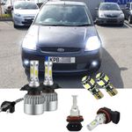 FOR Ford Fiesta MK6 -6000K White Xenon LED High/Low/Fog/Side Headlight Bulbs Set