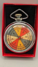 Vintage 1940-50s Mechanical Pocket Roulette Watch. Great Britain made.