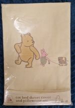 Mothercare Classic Pooh Cot Bed Quilt Duvet Cover & 2 Pillowcase New