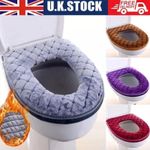 UK Bathroom Toilet Seat Closestool Washable Warmer Soft Cushion Cover Pad Mat A+
