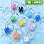 10Pcs Silicone Swimming Nose Clips Soft Anti Slip Nose Clip for Adults Kids Swim
