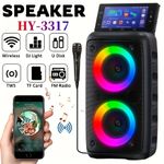 3000W Portable Bluetooth Speaker Sub woofer Heavy Bass Sound System Party + Mic