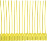 Heavy Duty Plastic Security Seals 40cm Flat Strap Yellow – Numbered with Barcode