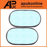 2X Blind spot Oval Mirror Head for JCB Hitachi Takeuchi Kubota Mini Digger