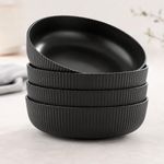 4x Unbreakable Deep Pasta Bowls Plastic Salad Rice Bowl Dishwasher Safe