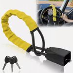 Steering Wheel Lock Anti-Theft Car Security Device Heavy Duty Seat Belt Lock UK