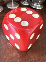 2”antique German Cherry Red Bakelite Game Casino Die Cube Gambling Dice Toy 147g