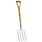 Heavy Duty Stainless Steel Garden Digging Spade Fork Ash Wood Handle Farmer Lawn