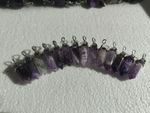 Amethyst Pendant with Steel Holder Factory Seconds. Each One Is Unique! New.