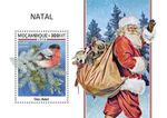 Christmas BULLFINCH Birds/Bird MNH 1v-Stamp Sheet #1844 (2018 Mozambique)