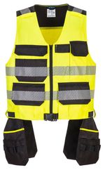 Portwest PW3 Hi-Vis Class 1 Tool Vest Durable Reflective PW308