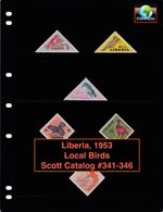 $9.75 Scott Value - 1953 LIBERIA Birds West Africa Wildlife CV MNH NH UMM