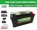 12V 110AH MX110 LEISURE BATTERY HEAVY DUTY LOW HEIGHT 100AH 110AMP DUAL PURPOSE