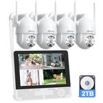 ANRAN 5MP Security Camera CCTV System 12" Monitor Wireless WIFI Smart Video