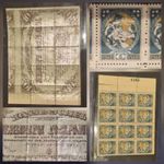 LATVIA west Army 1920 Latgale 1 Rubli stamps x 12  .10 Zehn mark banknote mitau