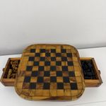 Vintage Chess Set with Wooden Board & Complete Pieces - 32 rare item l@@k!!