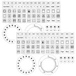 Oven Stickers Replacement, 2-Pack Cooker Knob Symbol Dial Moderate, Black
