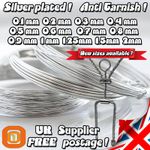 Silver Plated Craft wire / Jewellery / Floristry / Anti Tarnish / copper core UK