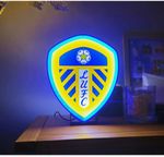 ⚽️Stunning Leeds United Fc Lightbox Illuminated Sign 25cm x 25cm Usb Power  ⚽️