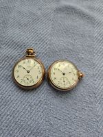 Lot of two gold-filled pocket watches; one is not working.