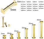 5/10/25Pcs Solids Brass Binding Chicago Screws Nail Stud Rivets For Photo Album