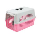 KCT SMALL PINK PLASTIC PET CARRIER CAT DOG PORTABLE CARRY CRATE TRAVEL CASE