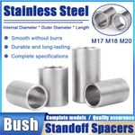 Stainless Steel Round Spacer M17 M18 M20 Standoff Spacers Collar Bushes Raisers