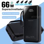 Power Bank 20000mah 66W Portable Fast Charger External Battery for Mobile Phone
