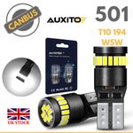 T10 Led 501 Side Light White Bulbs Car Error Free Canbus Xenon W5w Sidelight 2x