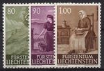 Liechtenstein 1961 Rural Motifs: Peasants and Workers 411/13 MNH