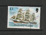Falkland  Islands Ships 1991 Imprint, Change wmk, £1 FU SG 625
