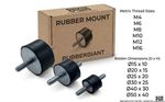 Anti Vibration Rubber Bobbin Mount Cylindrical Male/Male M4 M6 M8 M10 M12 M16 /A