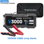 New Improved TOPDON V3000 3000A Car Jump Starter Booster Pack Power Bank