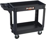 FRANKLIN 30x16 in. 2-Shelf Utility Cart Black 500 lb Capacity #R037