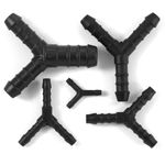 Y Piece Pipe Hose Connector Plastic Barbed Joiner Tubing Splitter 3 Way Reducer