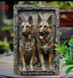 LOVELY 2 DOG  GERMAN SHEPHERD METAL SIGN 12" x 8" ALSATIAN 2D NOT 3D ALSATION 