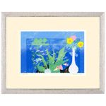 Kotaro Yoshioka Japanese Woodblock Print "Tropical Fish" Landscape Showa
