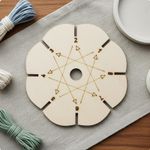 Wooden Braiding Disc Plate Handmade Round Braiding Disc