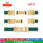 BLOSTM Brass Garden Hose Connector 6 Pack Tap ½” Fittings Quick Connect