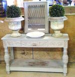 French Antique Painted Console Table TV Stand Sideboard  With Drawer