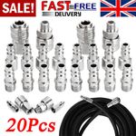 20x 1/4" BSP Euro Air Line Fitting Quick Release Connector Compressor Hose Tool