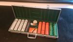 Rare 500 x PC Ceramic Poker Chip Set Texas Hold Em - unused condition 