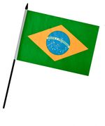 Brazil Hand Flag (9" x 6")