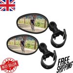 2 x MTB Mountain Bike Handle Bar 360 Rotatable Convex Bicycle Rear-view Mirror
